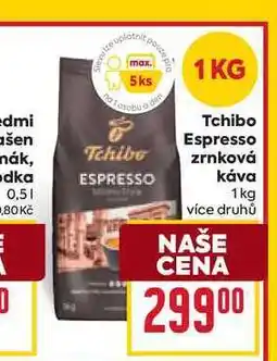 Billa Tchibo Espresso zrnková káva 1 kg nabídka