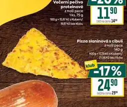 Billa Pizza slaninová s cibulí z naší pece 140 g nabídka