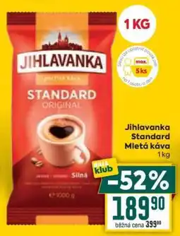 Billa Jihlavanka Standard • mletá káva • 1 kg nabídka