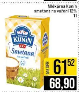 Jip Mlékárna Kunín Smetana na vaření 12% nabídka