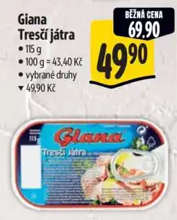 Albert Giana Tresčí játra • nabídka