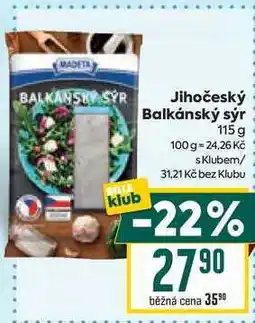 Billa Jihočeský Balkánský sýr 115 g nabídka