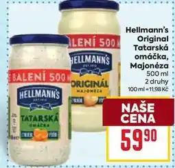 Billa Hellmann's Original Tatarská omáčka, Majonéza 500 ml nabídka