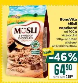 Billa BonaVita Müsli zapékané od 700 g nabídka