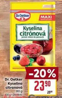 Billa Dr. Oetker Kyselina citronová 80 g nabídka