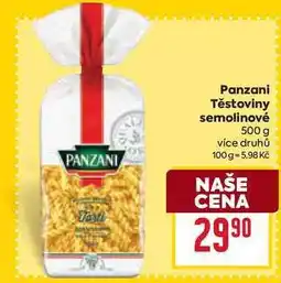 Billa Panzani Těstoviny semolinové 500 g nabídka