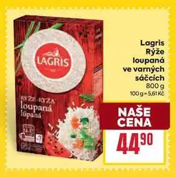 Billa Lagris Rýže loupaná ve varných sáčcích 800 g nabídka