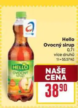 Billa Hello Ovocný sirup 0,7l nabídka