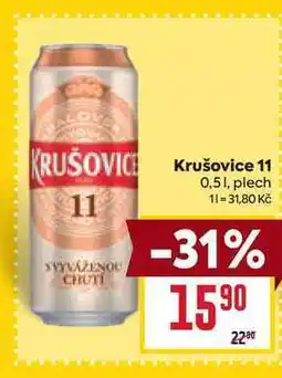 Billa Krušovice 11 0,51, plech nabídka