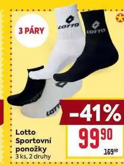 Billa Lotto Sportovní ponožky 3 ks nabídka