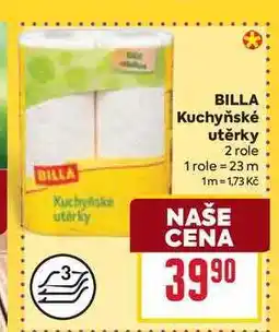 Billa BILLA Kuchyňské utěrky 2 role nabídka