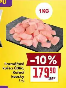 Billa Farmářské kuře z Údlic, Kuřecí kousky 1 kg nabídka