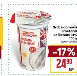 Billa Srdce domova Smetana ke šlehání 31% 200 g nabídka