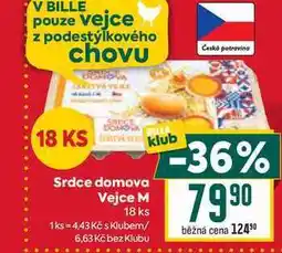 Billa Srdce domova Vejce M 18 ks nabídka