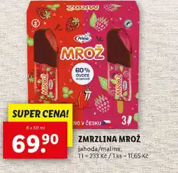 Lidl Zmrzlina mrož jahoda/malina nabídka