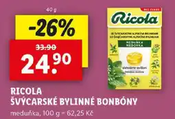 Lidl RICOLA Švýcarské bylinné bonbóny nabídka