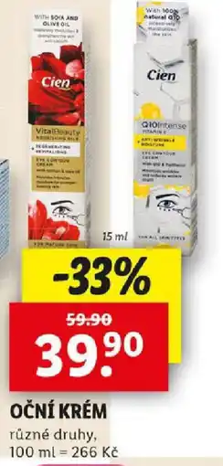 Lidl Oční krém nabídka