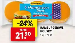 Lidl Hamburgerové housky nabídka