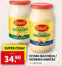 Lidl Vitana majonéza / tatarská omáčka nabídka