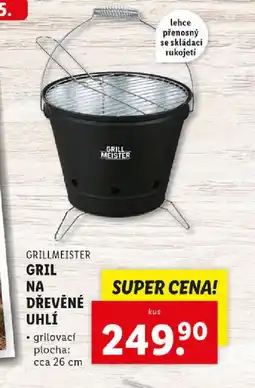 Lidl Grillmeister gril na dřevěné uhlí nabídka