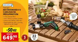 Lidl PARKSIDE Aku šroubovák 4 v s grilovacím příslušenstvím nabídka