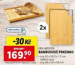 Lidl GRILLMEISTER Bambusové prkénko nabídka
