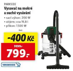 Lidl PARKSIDE Vysavač na mokré a suché vysávání nabídka