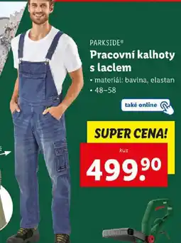 Lidl PARKSIDE Pracovní kalhoty s laclem nabídka