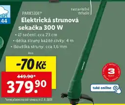 Lidl PARKSIDE Elektrická strunová sekačka 300 W nabídka