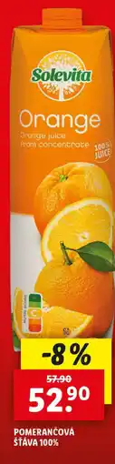 Lidl Pomerančová šťáva 100% nabídka