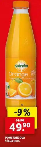 Lidl Pomerančová šťáva 100% nabídka
