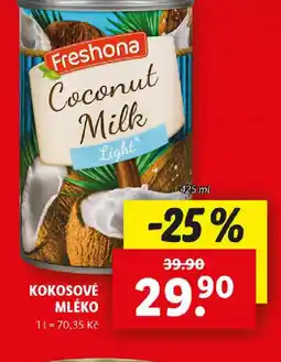 Lidl Kokosové mléko nabídka