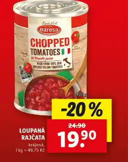 Lidl Loupaná rajčata nabídka