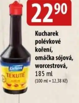 Bala Kucharek polévkové koření, omáčka sójová, worcestrová nabídka