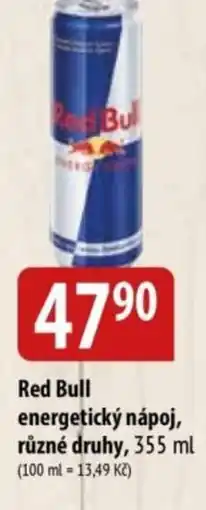 Bala Red Bull energetický nápoj nabídka