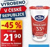 Lidl OLMA Smetana ke šlehání nabídka