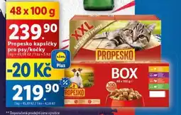 Lidl Propesko kapsičky pro psy/kočky nabídka