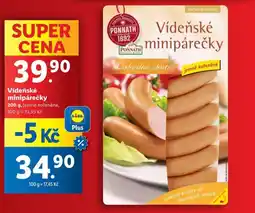 Lidl Vídeňské minipárečky nabídka