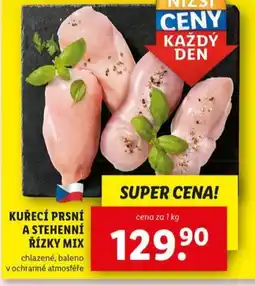Lidl Kuřecí prsní a stehenní řízky mix nabídka