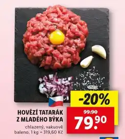 Lidl Hovězí tatarák z mladého býka nabídka