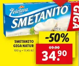 Lidl Smetanito giga natur nabídka
