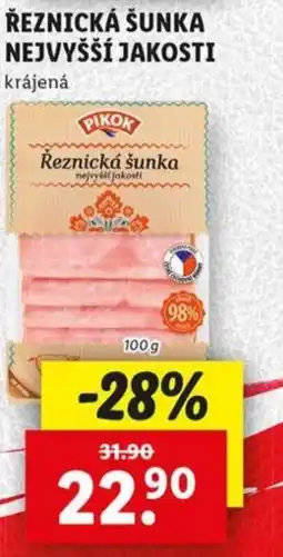 Lidl PIKOK Řeznická šunka nejvyšší jakosti nabídka