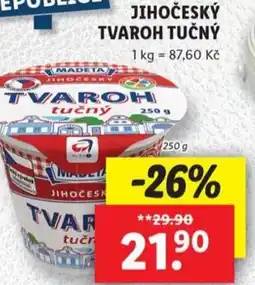 Lidl Jihočeský tvaroh tučný nabídka