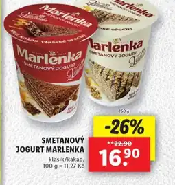 Lidl Smetanový jogurt marlenka nabídka