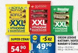 Lidl Orion ledové kastany/kofila/ banány v čokoládě nabídka