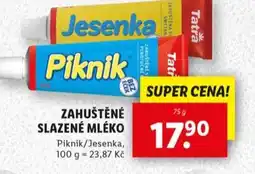 Lidl Zahuštěné slazené mléko nabídka