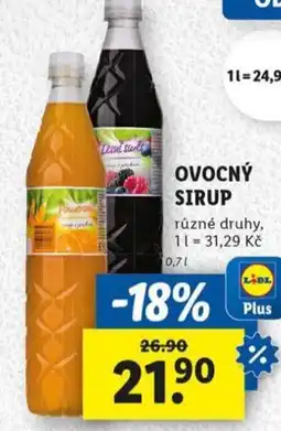 Lidl Ovocný sirup nabídka