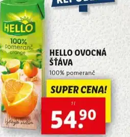 Lidl Hello ovocná šťáva nabídka