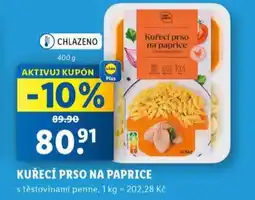 Lidl Kuřecí prso na paprice nabídka