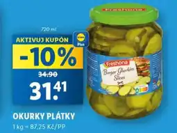 Lidl Okurky plátky nabídka